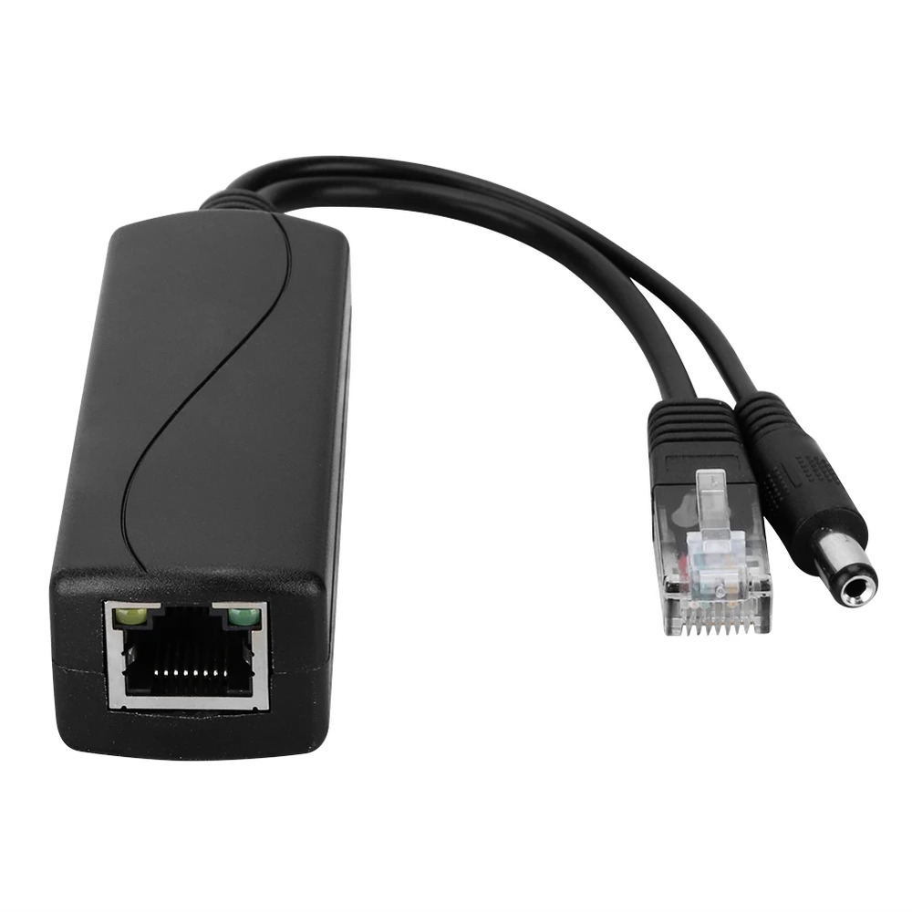 Hkbtm 48v To 12v PoE Connectors Adapter Cable Splitter Injector Power Supply